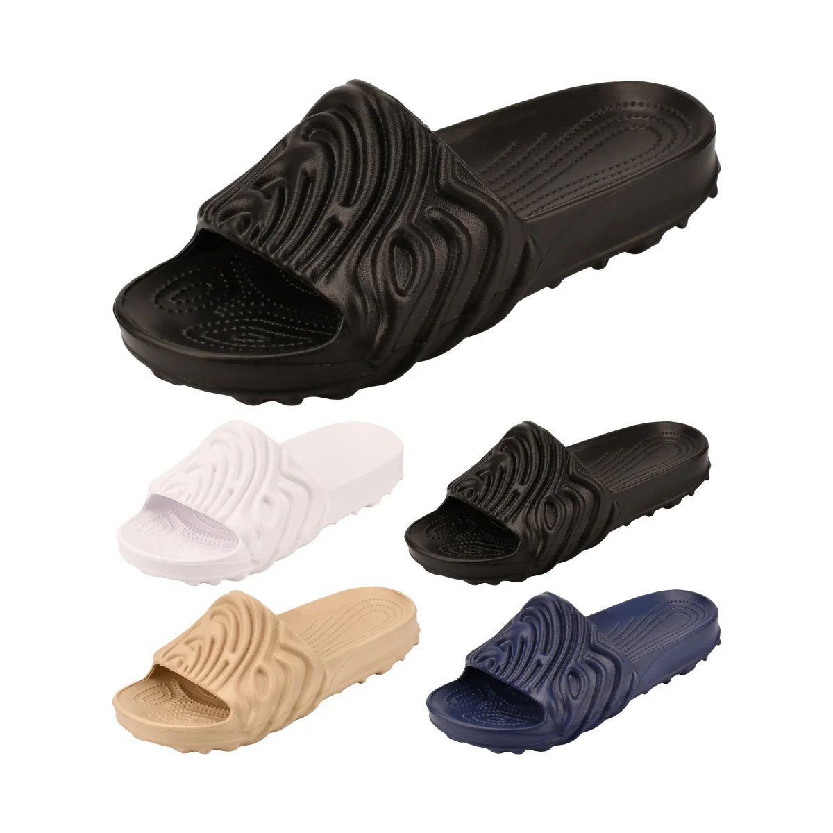 Wholesale Footwear Men's Eva Wavey Slippers