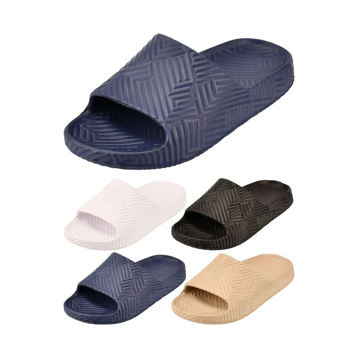 Wholesale Footwear Men's Eva Thick Pad Slippers