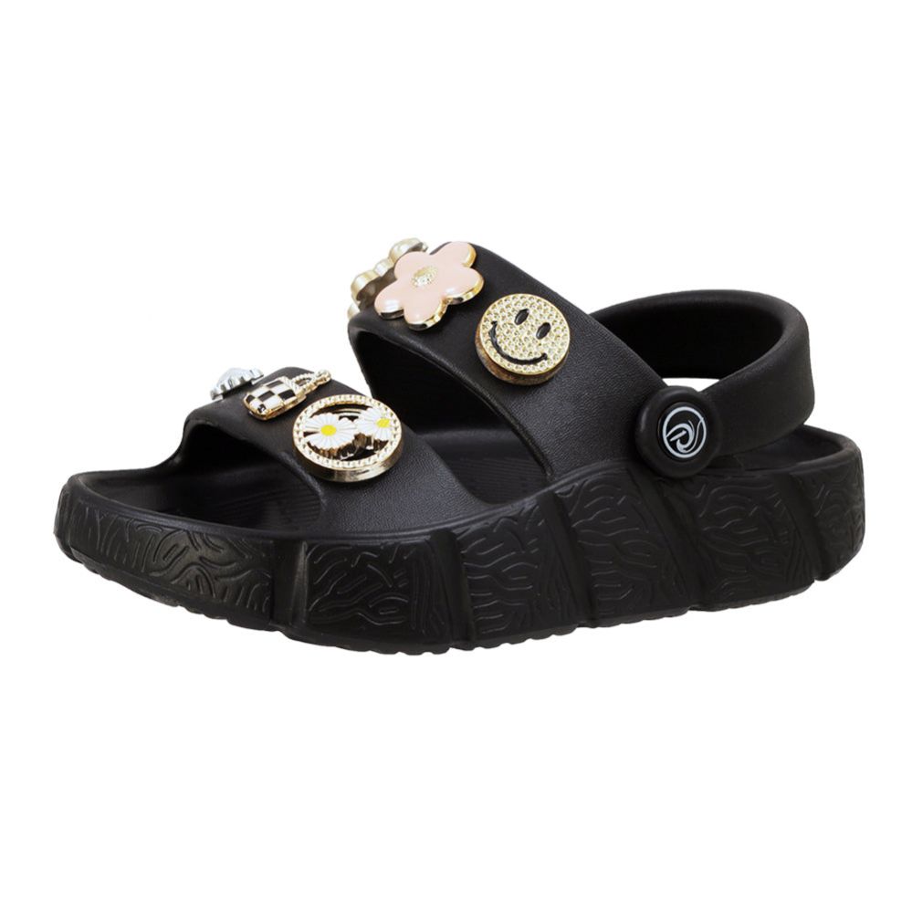 Wholesale Footwear Girl's Charm Sandal Black