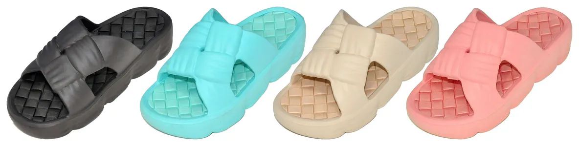 Wholesale Footwear Ladies Basket Weave Slippers
