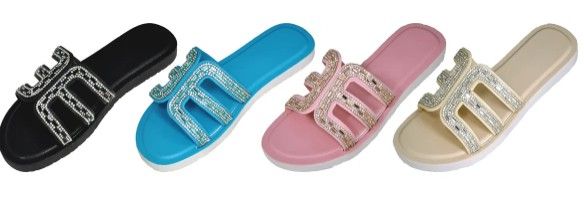 Wholesale Footwear Assorted Ladies Slip-On Sandals