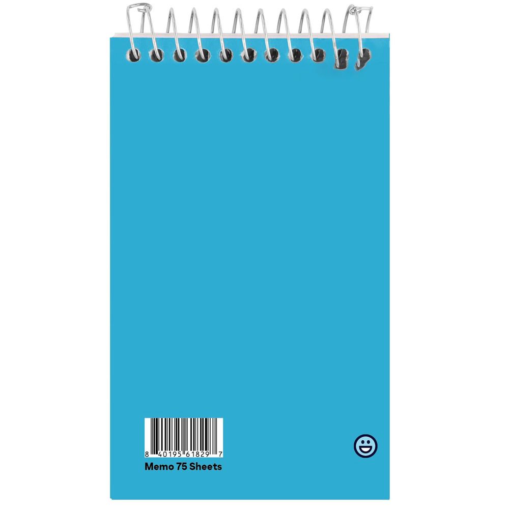 Wholesale Footwear Memo Book Poly Cover Top Bound Spiral 3" X 5" 75 Ct., Blue