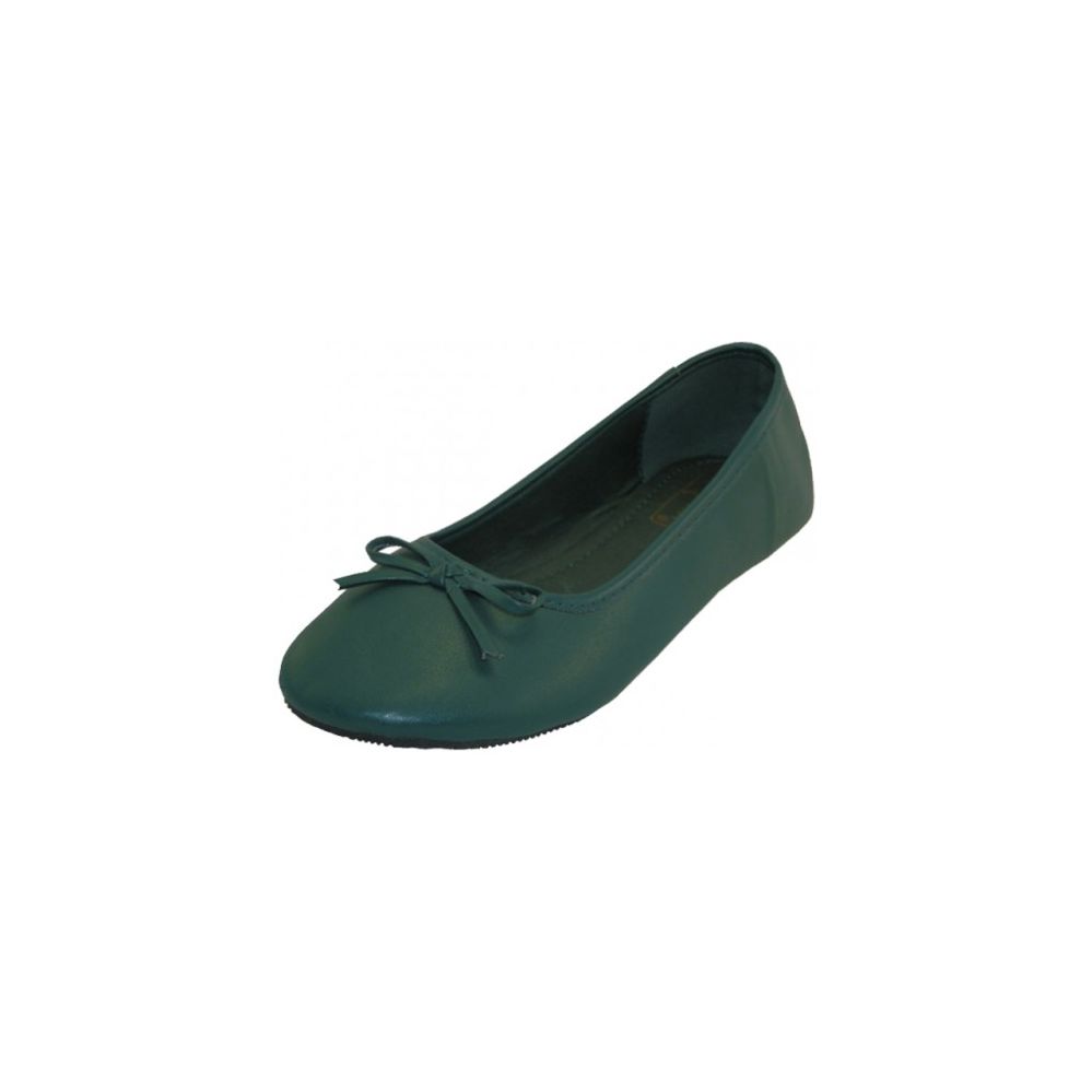 Tarry Deep Green Suede Flat Shoes by Diana Ferrari | Shop Online at Williams