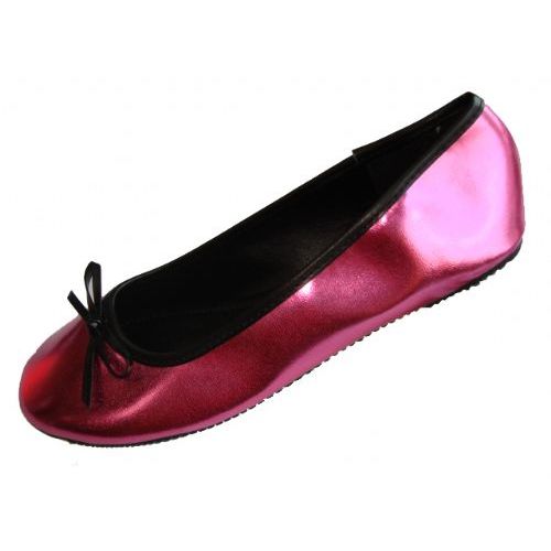 Wholesale Footwear Ladies Metallic Ballerina Flat