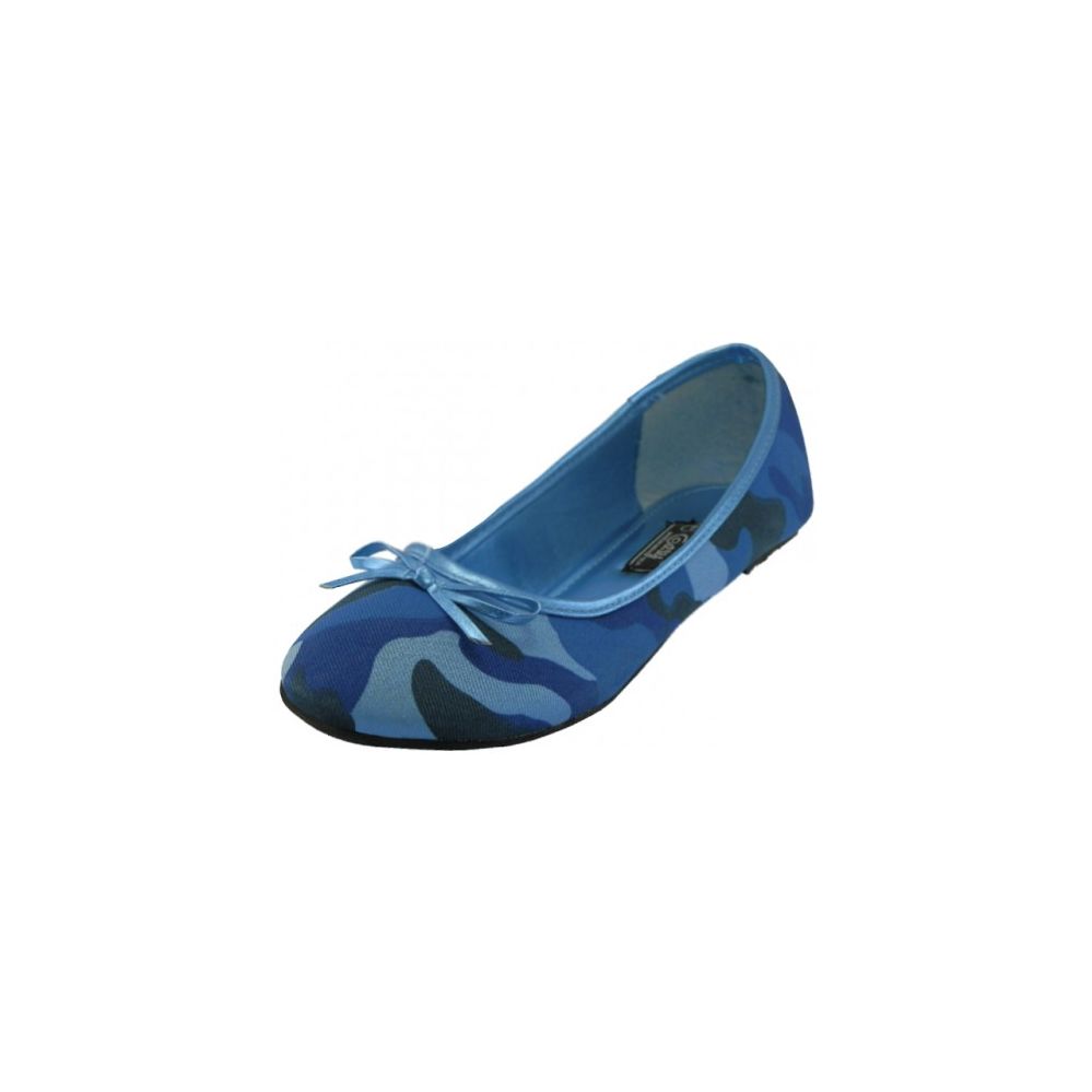 Wholesale Footwear Women's Camouflage Ballet Flats ( Blue Color Only)