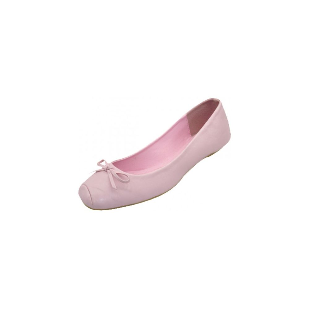 Wholesale Footwear Women's Square Toe Ballet Flats( Pink Color Only)