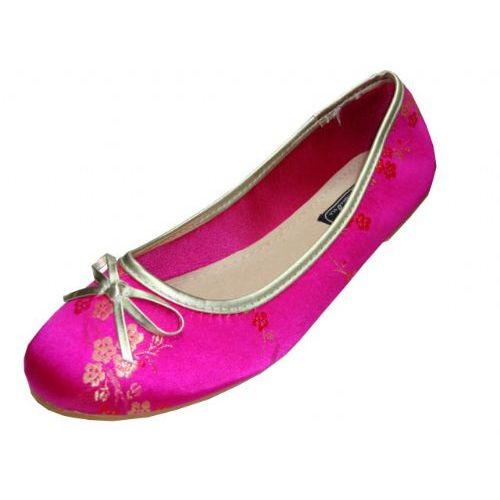 Wholesale Footwear Ladies' Plum Flower Ballerina Shoes