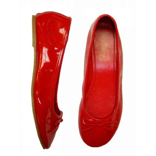 Wholesale Footwear Lady Leather Pattern Ballerina Size: 5-10