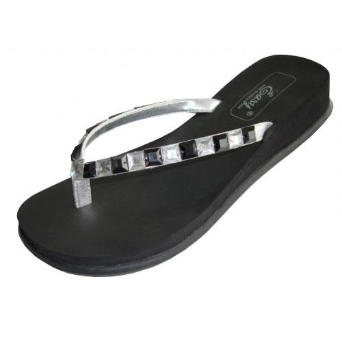 Wholesale Footwear Lady Rhinestones Thong Sandal Size: 6-11