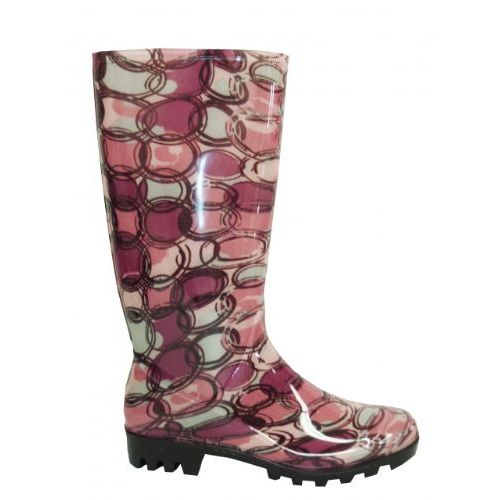 Wholesale Footwear Ladies Circle Pattern Rainboot Size: 6-11