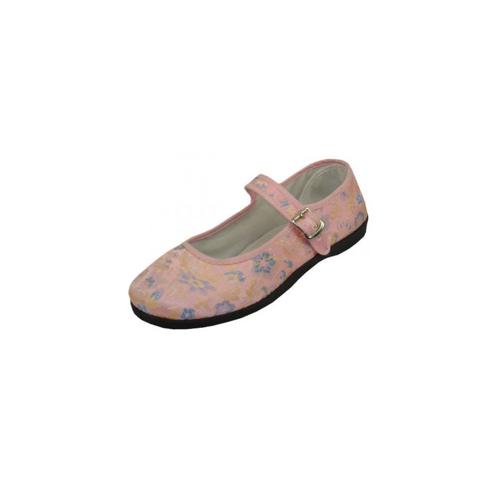 Wholesale Footwear Women's Brocade Mary Jane Shoes(pink Color Only