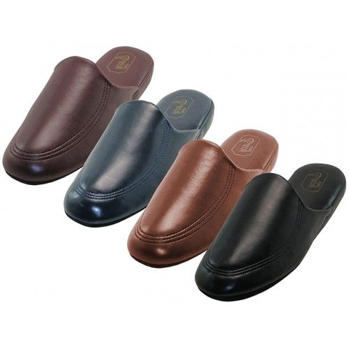 Wholesale Footwear Men s Soft Vinyl Upper Close Toe Open Back House Slippers Distributor