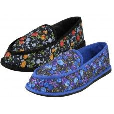 Wholesale Footwear Women's Floral Printed Bedroom Shoe