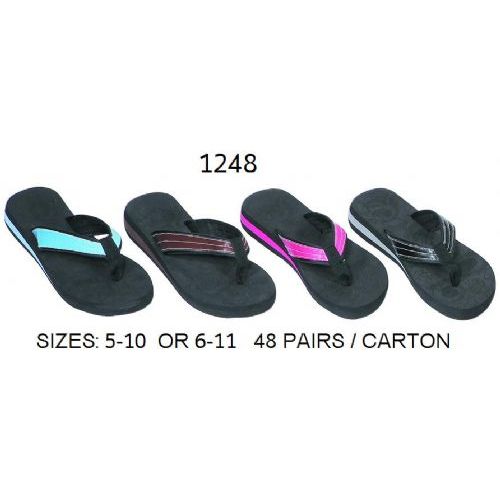 Wholesale Footwear Ladies Wedge Flip Flop With Color Band | Distributor