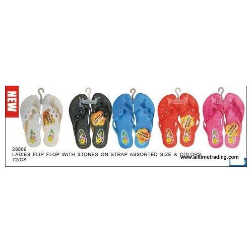 Wholesale Footwear Ladies Flip Flop With Stones