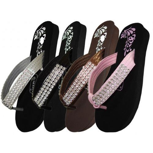 Wholesale Footwear Girls Sandal With Rhinestone Strap
