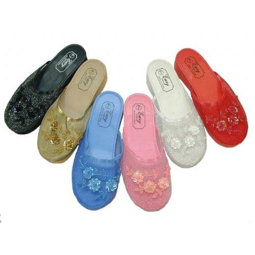 Wholesale Footwear Ladies Beaded House Slipper Size 5-10