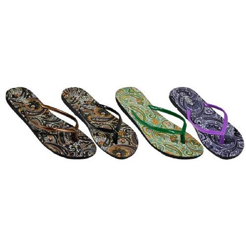 Wholesale Footwear Ladies Paisley Flip Flop