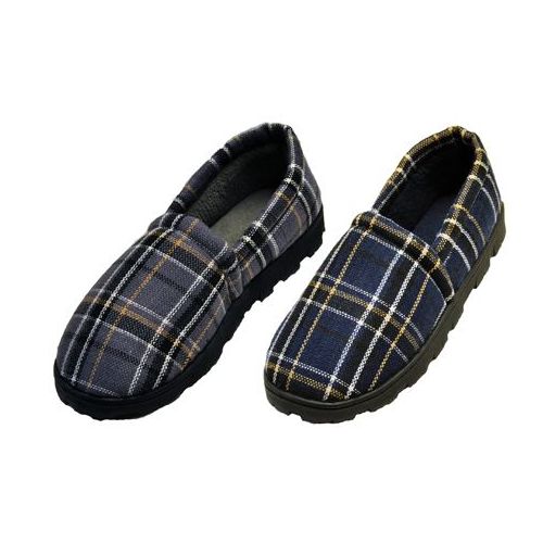 Wholesale Footwear Plaid Rubber Bottom Slippers