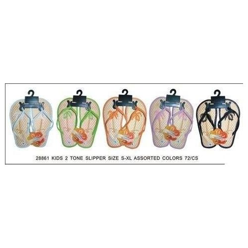 Wholesale Footwear Girls Bamboo Flip Flop With Tropical Tree