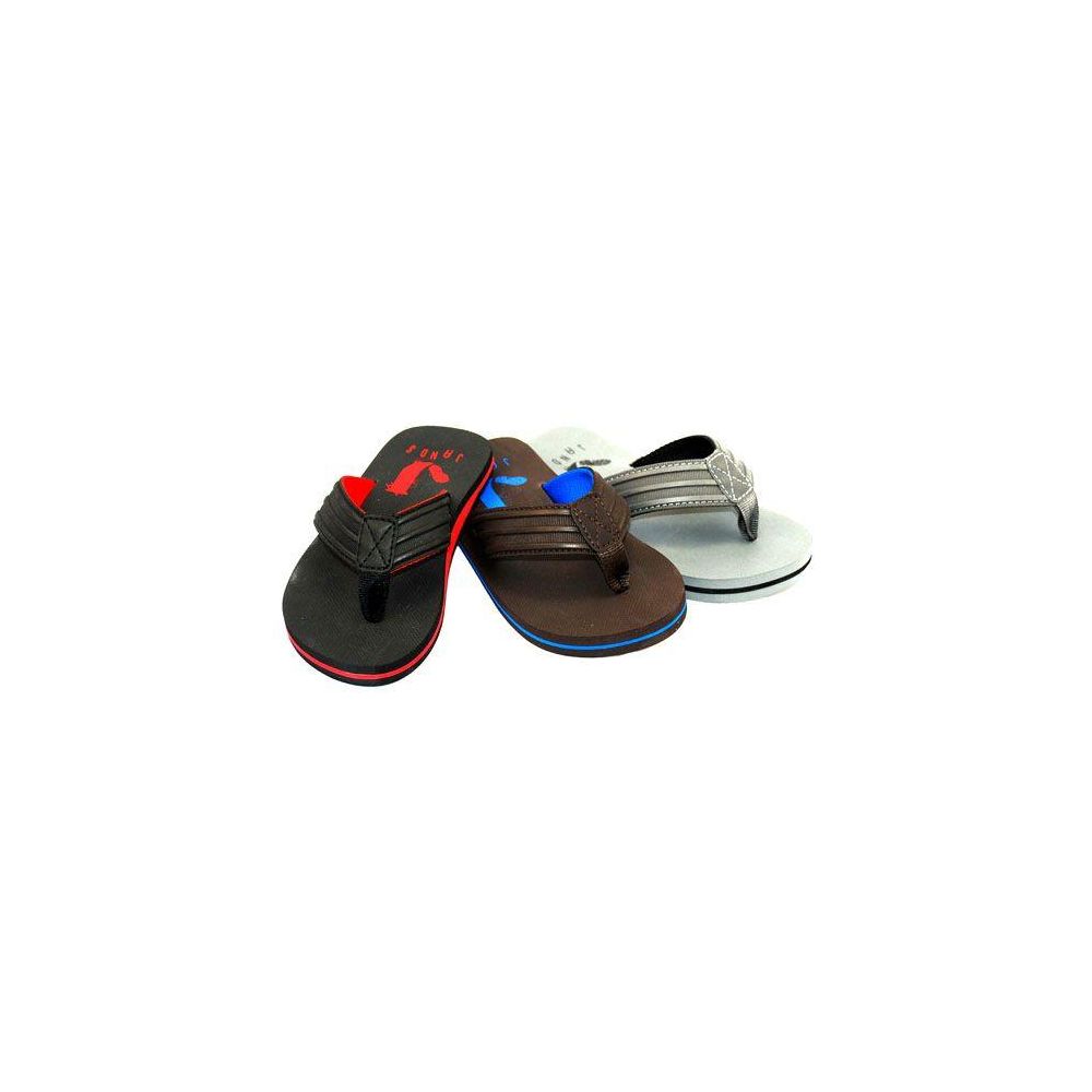 Wholesale Footwear Boys Thong Sandals Size 4-7 Black,brown Gray