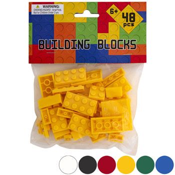 Wholesale Footwear Blocks Solid Color Bricks 48pcs 6ast Compatable With All Brandspbh/ages 6+ See G16174
