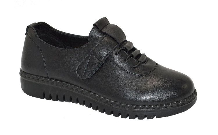 Wholesale Footwear Comfort Work Shoes Hotel Restaurant Walking Slip Resistant, Color Black Size 7-11