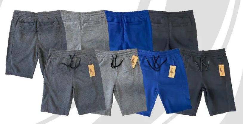 Wholesale Footwear Mens Cut And Sew Fleece Shorts Assorted Colors And Sizes
