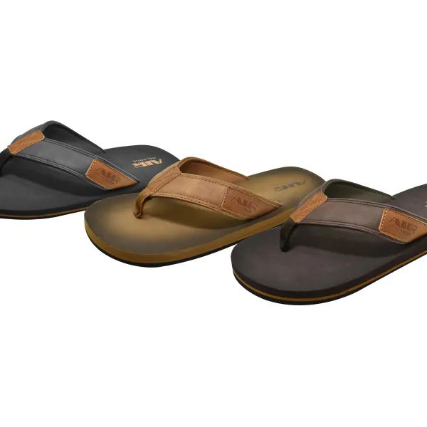 Wholesale Footwear Mens Fashion Flat Sandals. Man Made Sole And Upper Imported