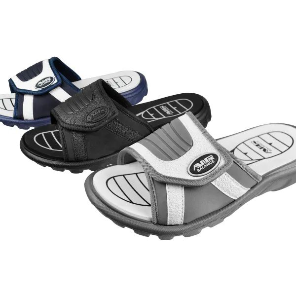 Wholesale Footwear Mens Wedge Sandals. Assortment Of Colors. Man Made Sole And Upper. Imported