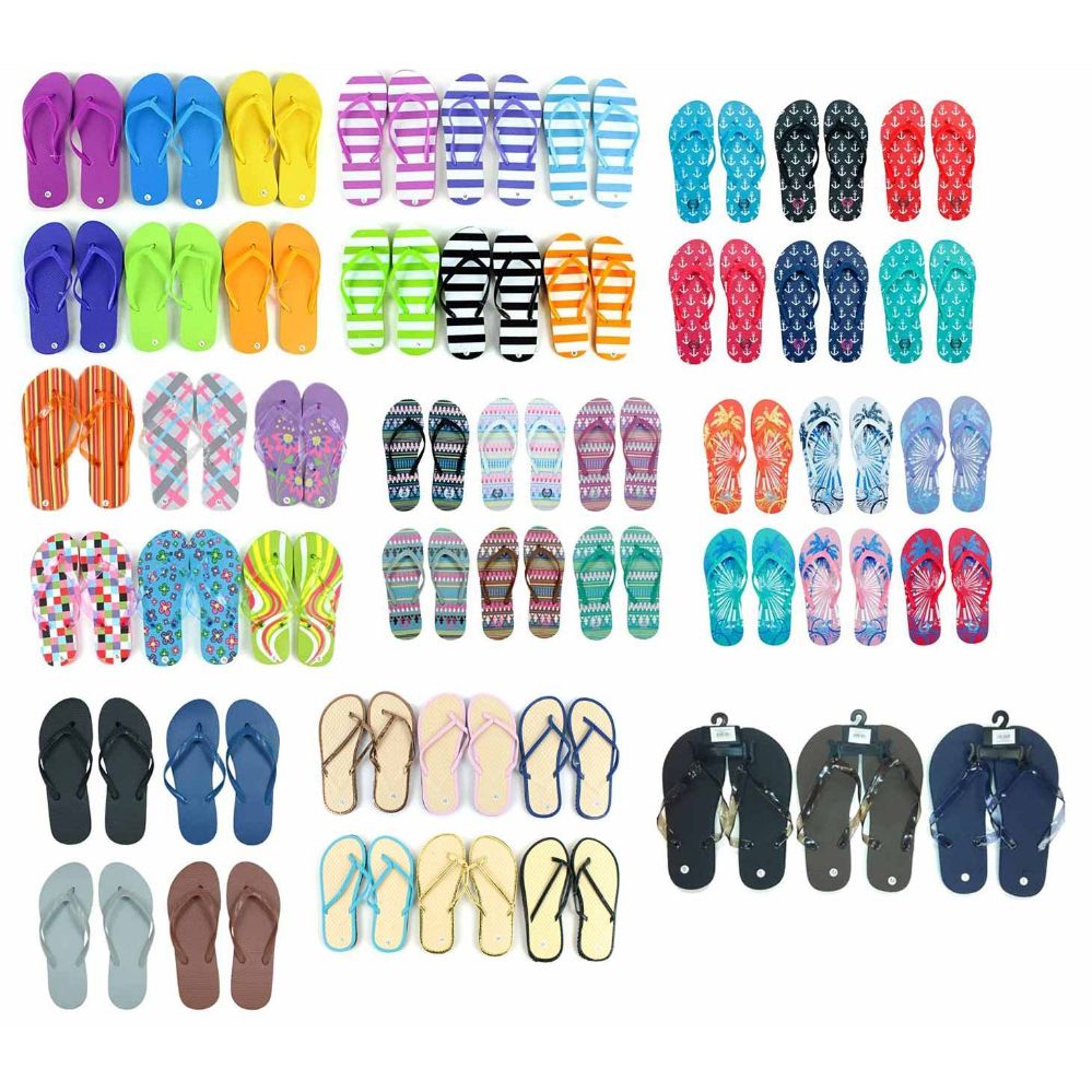 Wholesale Footwear Pallet Deal Assorted Men And Woman Flip Flops