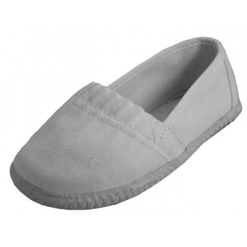 Wholesale Footwear Toddler's Elastic Upper Slip On Canvas Shoes Size 4