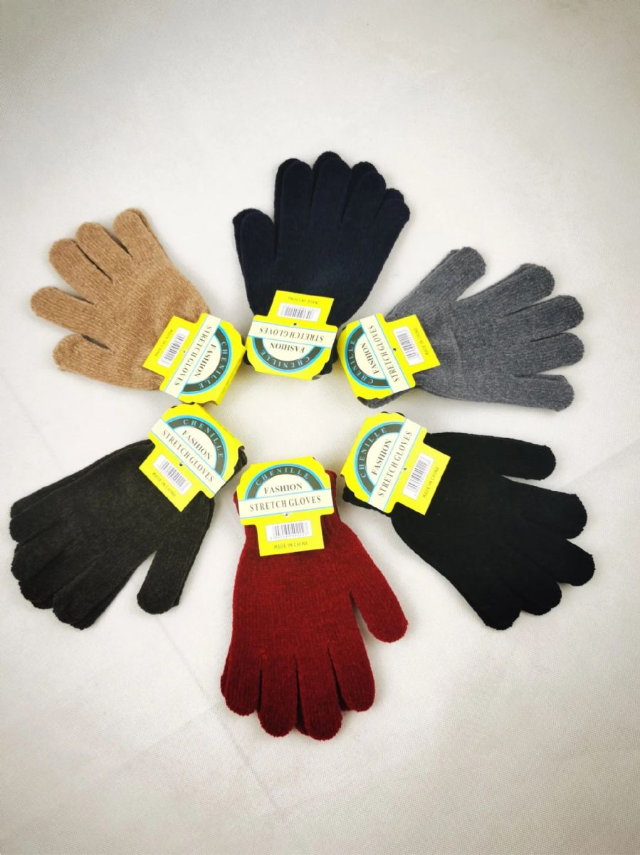 Wholesale Footwear Unisex Ast Colors Suede Like Material Magic Gloves