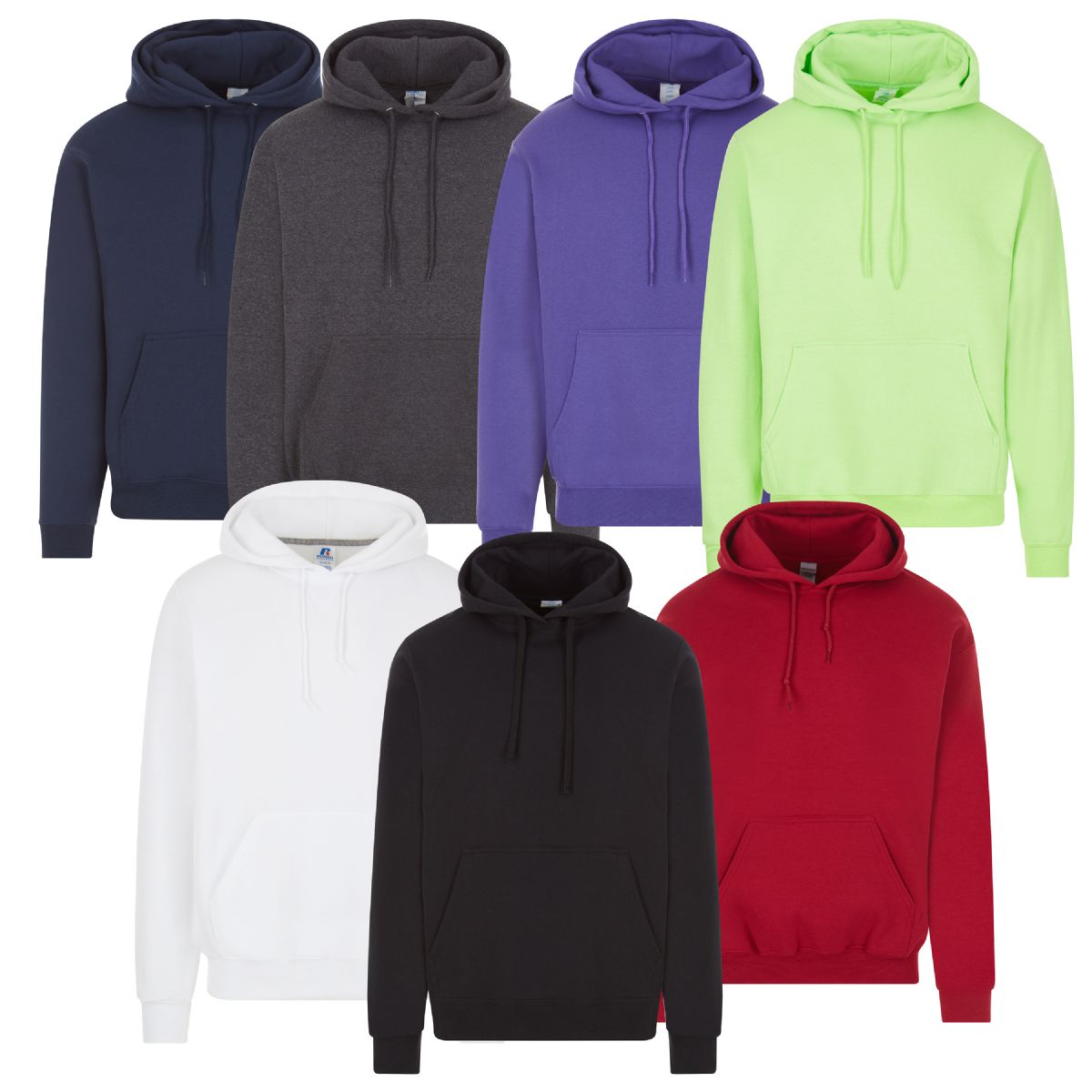 Wholesale Footwear Unisex Cotton Irregular Hoodies With Front Pockets Asst Colors And Sizes M-2xl