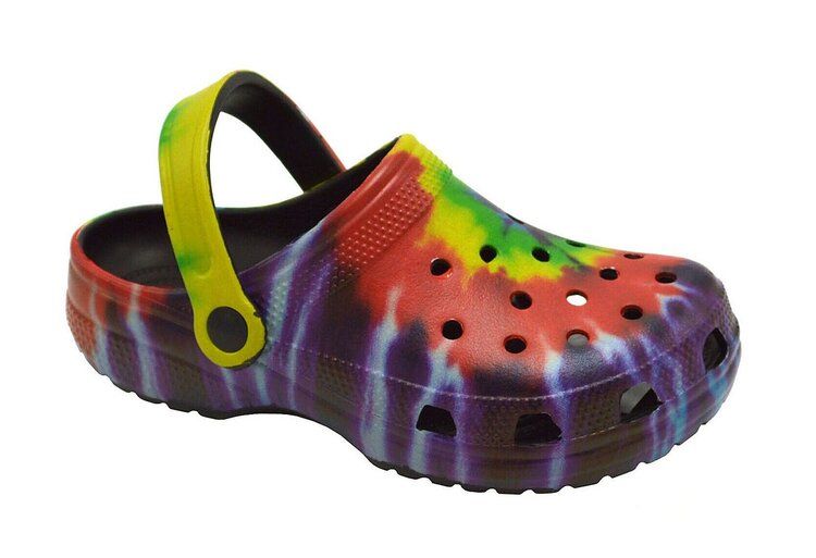 Wholesale Footwear Women Eva Foot Wear In Purple Tie Dye Size 6-10