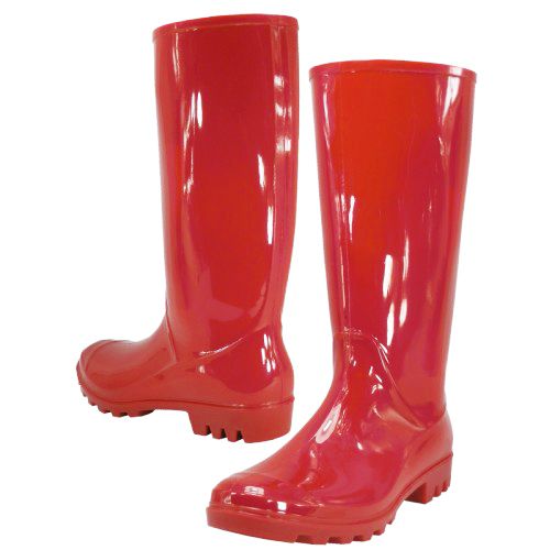 Wholesale Footwear Women's 13.5 Inches Rubber Rain Boots In Red Sizes 6-11