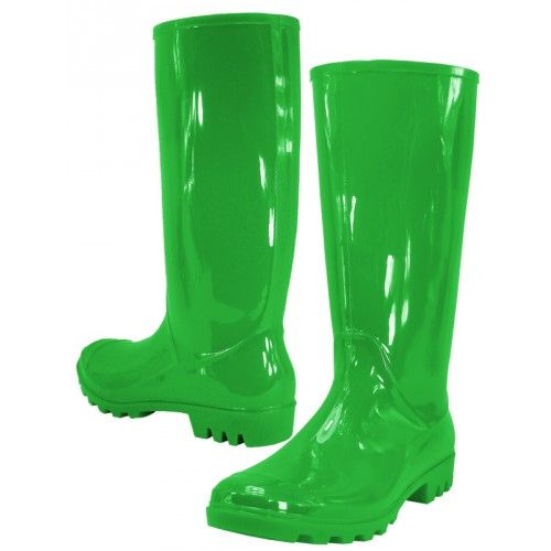 Wholesale Footwear Women's 13.5 Inches Rubber Rain Boots In Green Sizes 6-11