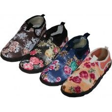Wholesale Footwear Women's Floral Printed Wave" Water Shoes Sizes 6-11
