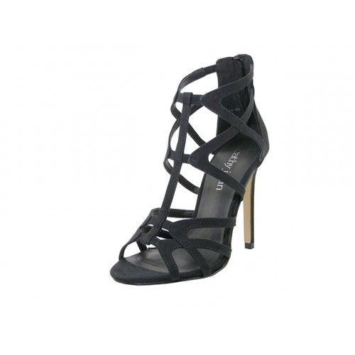 Wholesale Footwear Women's High Heel Gladiator Sandal Black Color Sizes 5-8.5