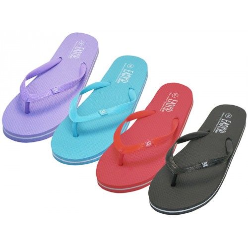 Wholesale Footwear Women's Rubber Zori / Flip Flop Sizes M-xl