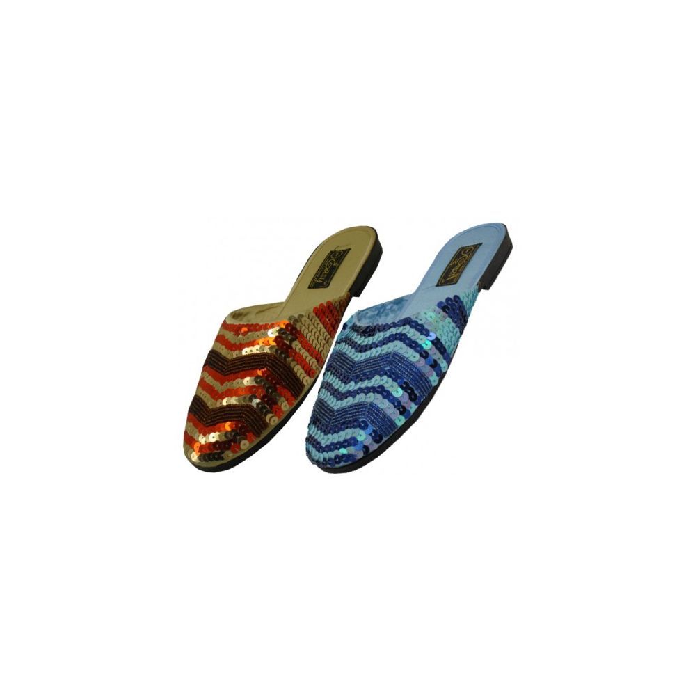 Wholesale Footwear Women's Sequin Slide Sandals Sizes 5-11