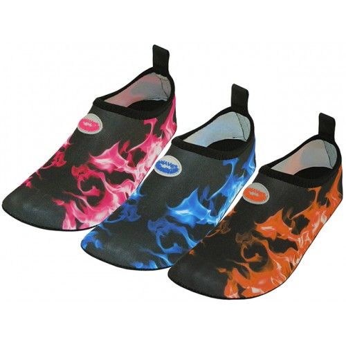 Wholesale Footwear Women's Wave Super Soft Elastic Nylon Upper Flame Printed Yoga Sock Water Shoe Sizes 6-11