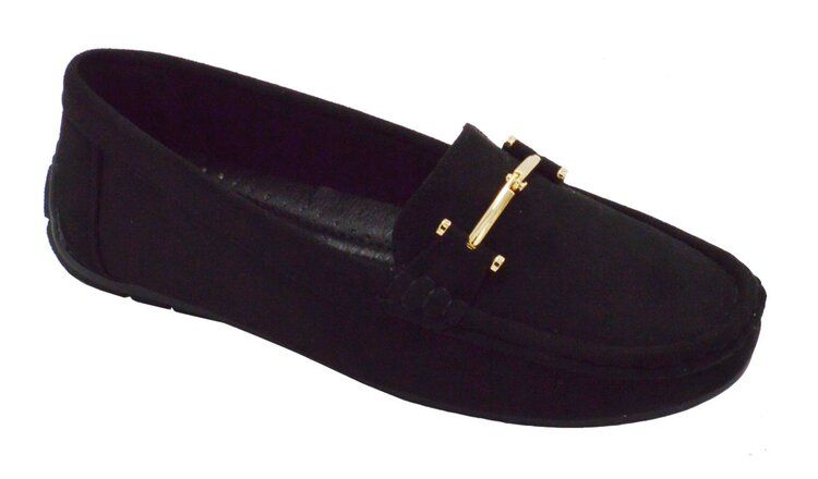 Wholesale Footwear Womens Comfortable Driving Shoes Outdoor Walking Flats Shoes Color Black Size 7-11