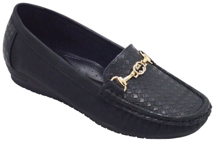 Wholesale Footwear Womens Comfortable Leather Loafers Casual Round Toe Moccasins Wild Driving Flats Soft Walking Shoes Color Black Size 6-10