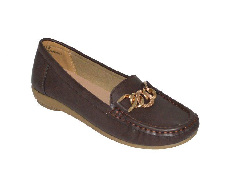 Wholesale Footwear Womens Comfortable Leather Loafers Casual Round Toe Moccasins Wild Driving Flats Soft Walking Shoes Color Tan Size 6-10