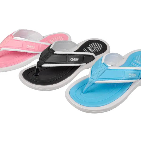 Wholesale Footwear Womens Fashion Flip Flops Assortment Of Colors Man Made Sole And Upper Imported