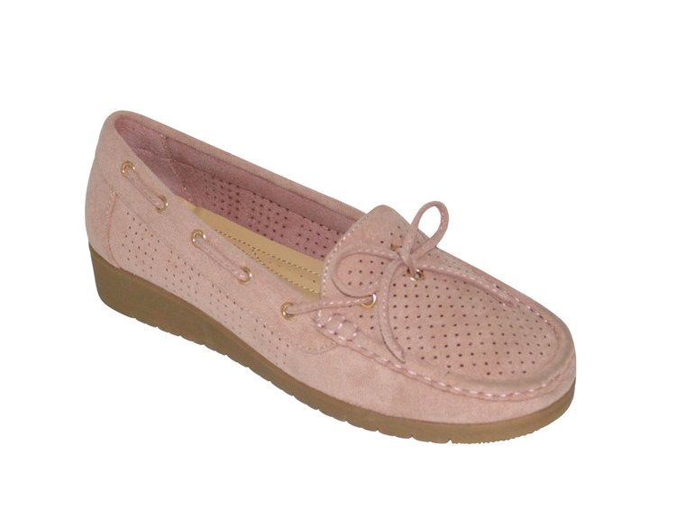 Wholesale Footwear Womens Loafers Flats Shoes With Bowknot Driving Slip Ons Shoes Comfort Walking Loafers Color Pink Size 5-10