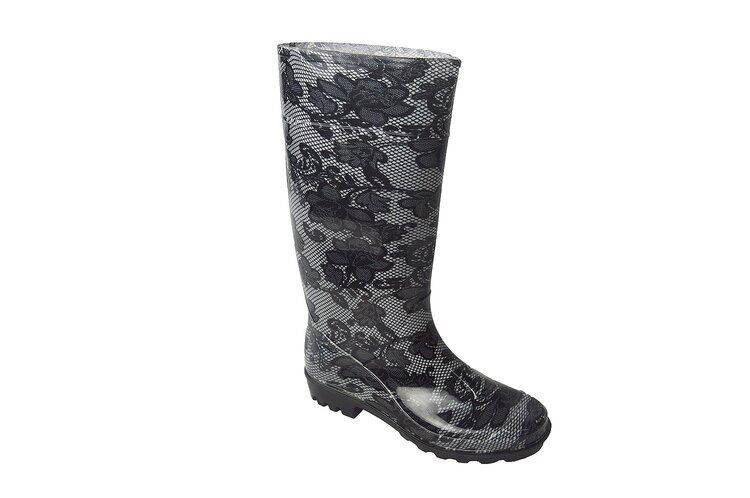 Wholesale Footwear Womens Rain Boots Specially Designed Lightweight Color Black Size 6-11