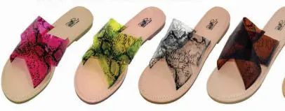 Wholesale Footwear Womens Slim Animal Neon Sandal