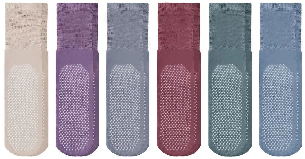 Wholesale Footwear Yacht & Smith Women's Diabetic Cotton Assorted Pastel Colors Non Slip Socks, Size 9-11